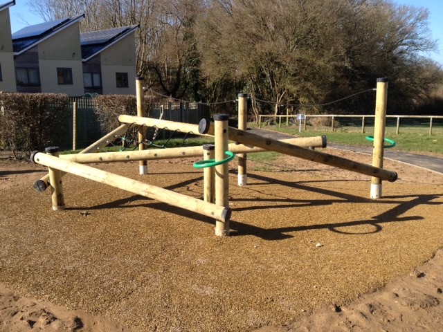 wooden climbing frame