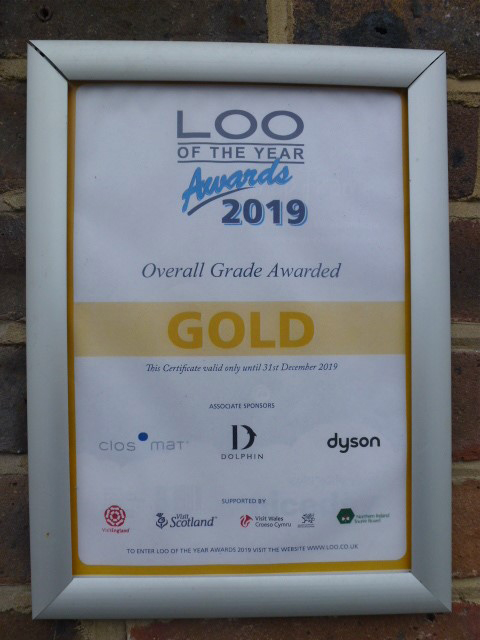 loo of the year awards gold certificate 2019