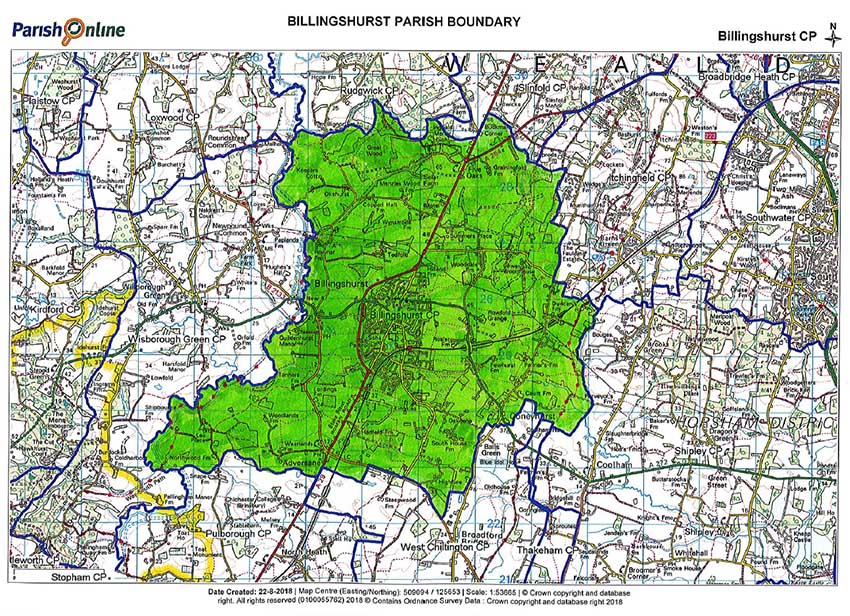 billingshurst parish boundary map